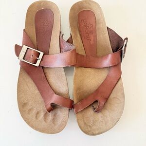 Yokono Sandals Womens Buckle Brown Leather Straps SZ 7.5